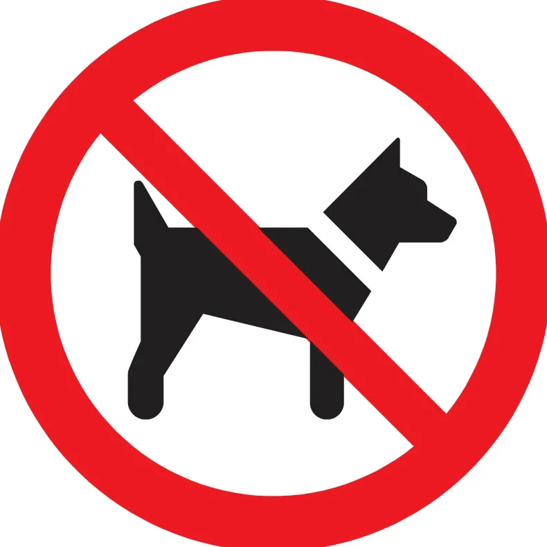 Pictogram verboden voor honden  Ø 18 cm