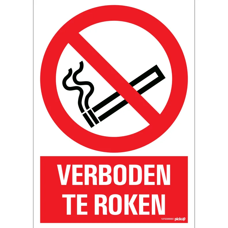 Pictogram verboden te roken 23 x 33 cm