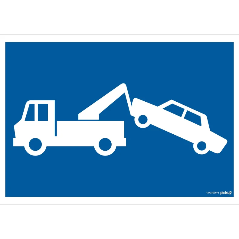 Pictogram wegsleepregeling 23 x 33 cm