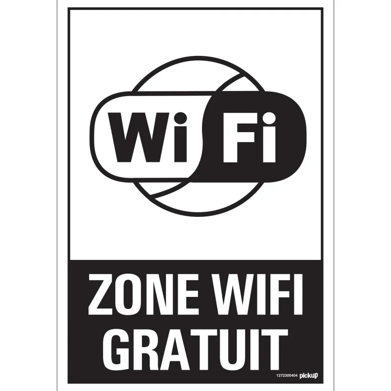 Pictogram zone wifi gratuit 23 x 33 cm