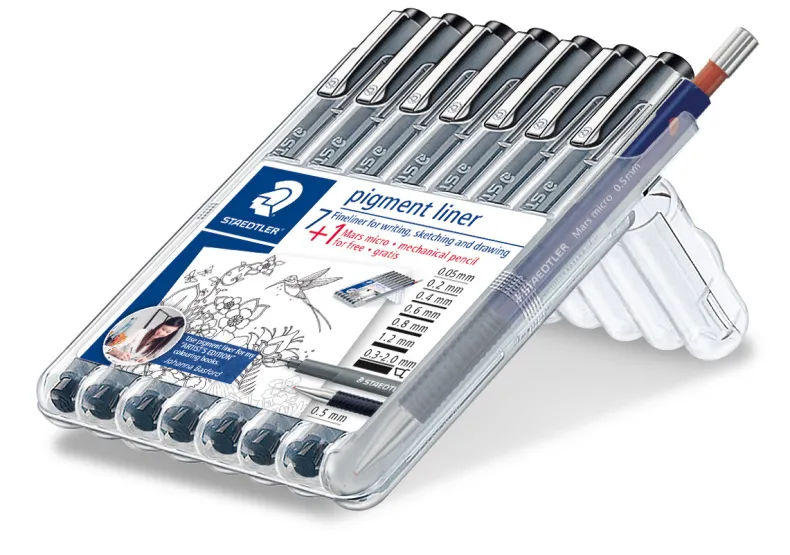 Pigment fineliner 4 + 2 gratis