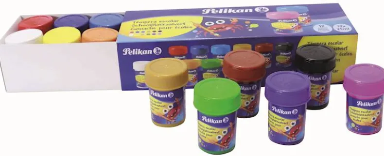 Plakkaatverf 12 potjes