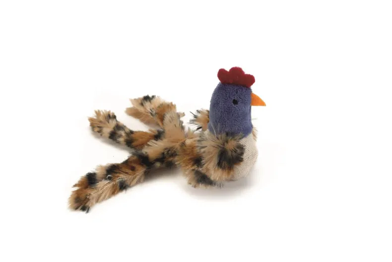 Pluche kattenspeeltje eggy met chip 8,5 cm