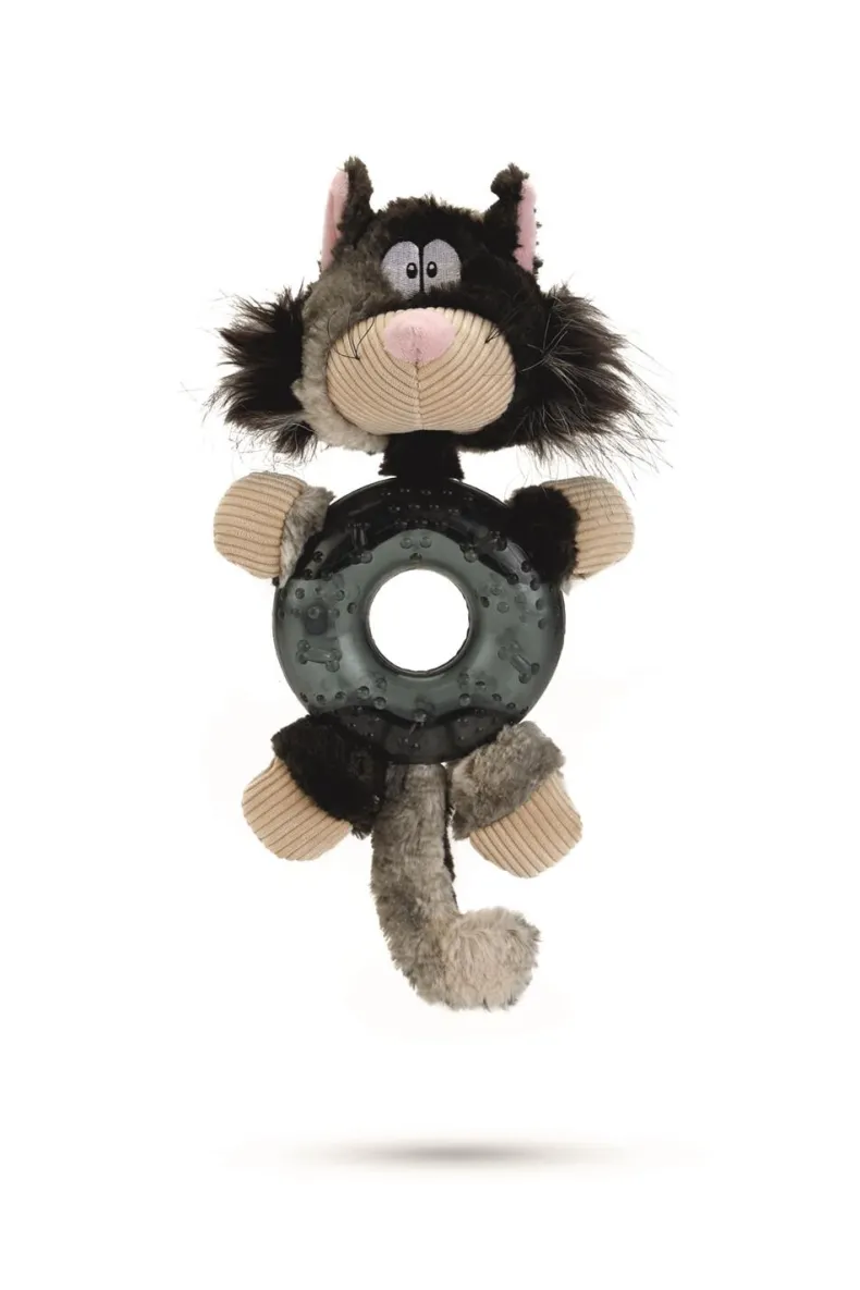 Pluche tpr hondenspeeltje mirka 29 cm