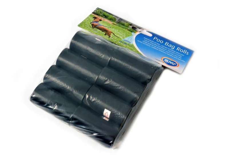 Poepzakjes rol zwart 16 x 20 stuks