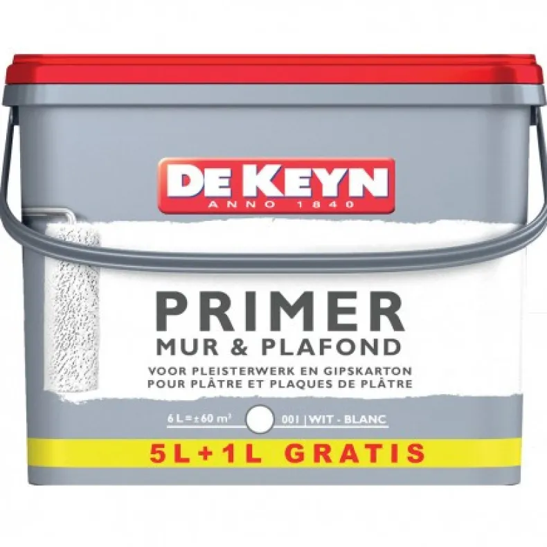 Primer muur & plafond 5 + 1 L gratis