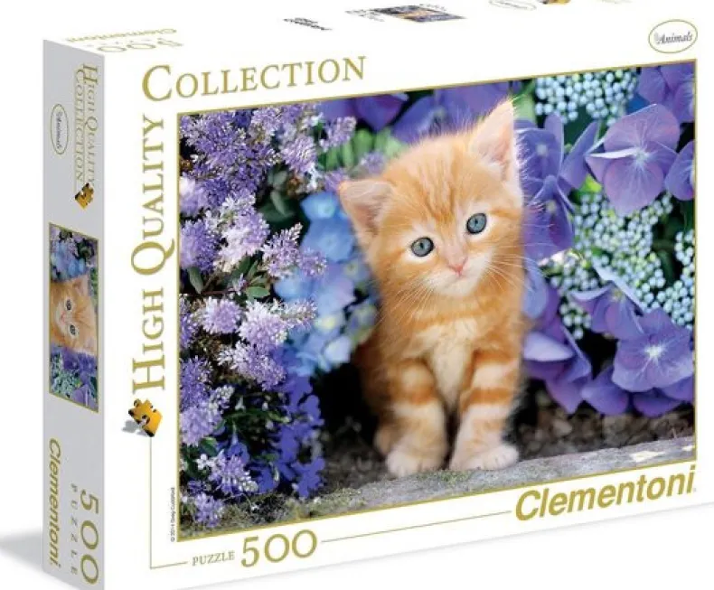 Puzzle 500 Ginger Cat In Flower
