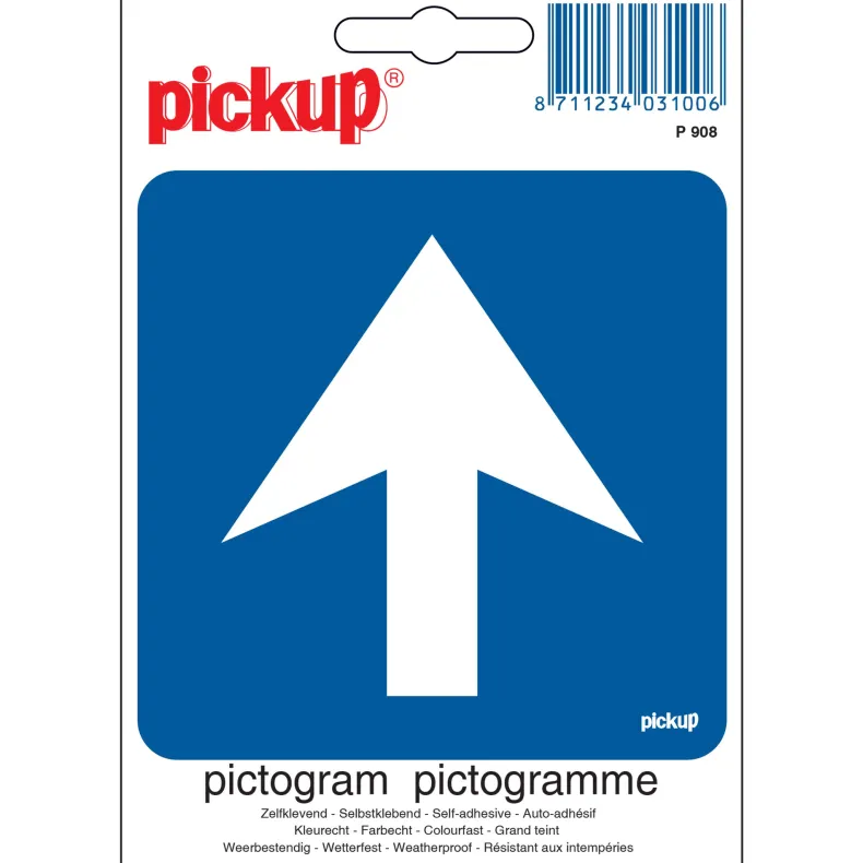 Pictogram eenrichtingsverkeer 10 x 10 cm