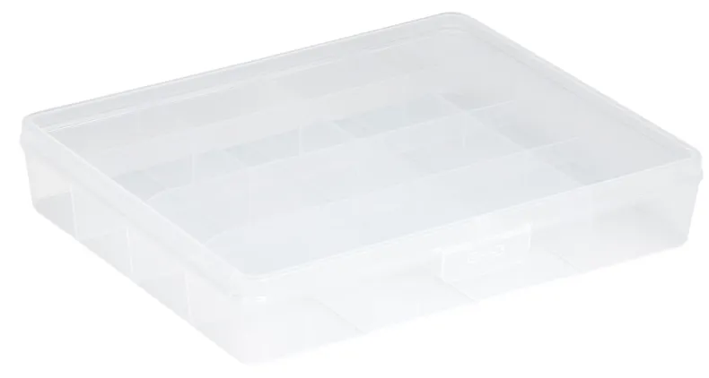 Q - line assortiment doos 16 vakjes transparant