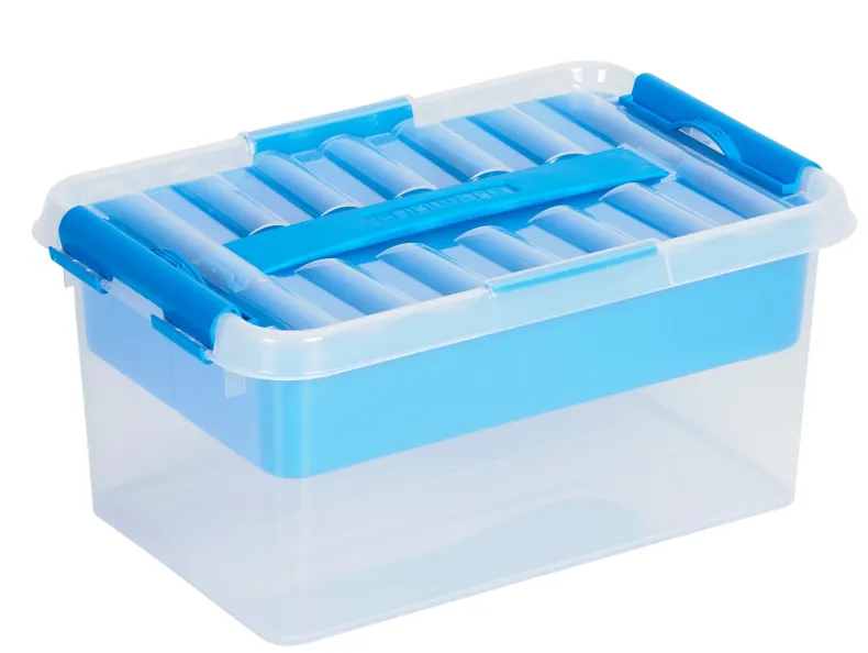 Q - line multi opbergbox 6 L blauw
