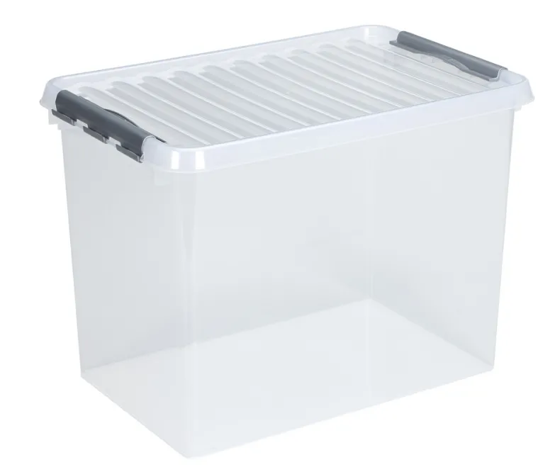 Q - line opbergbox 72 L transparant / metaal