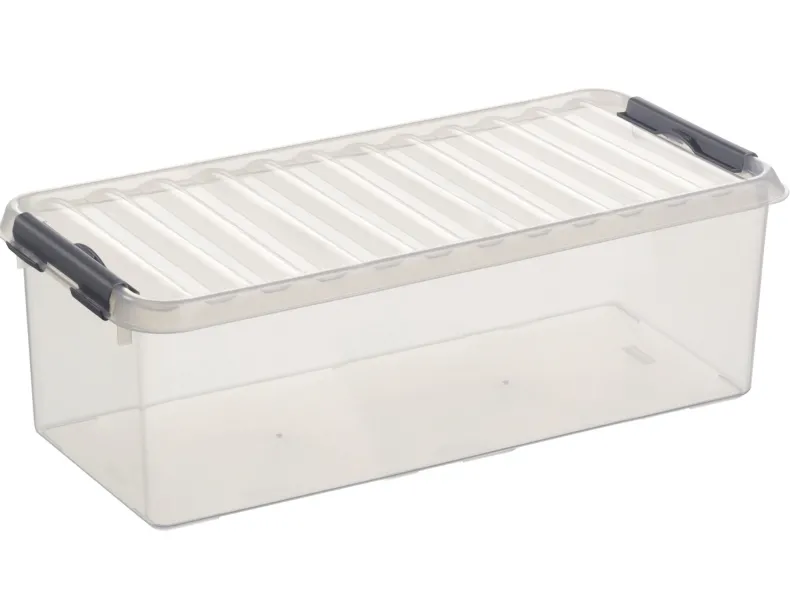 Q - line opbergbox 9,5 L transparant / metaal