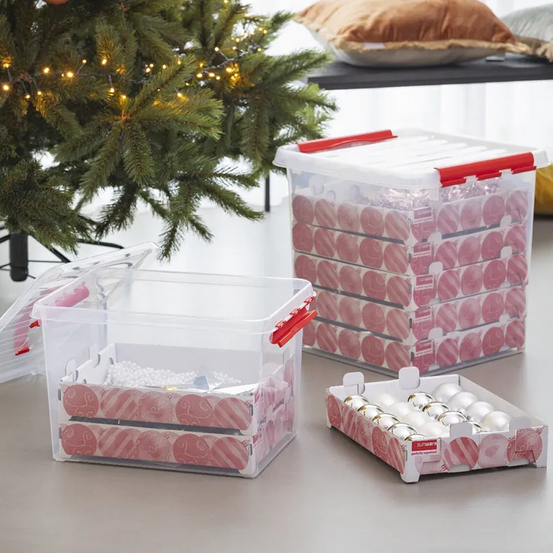 Q-line opbergbox kerstgerief 38L+Tray