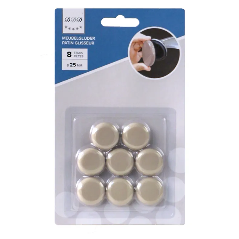 meubelglijder 25 mm beige 8 stuks