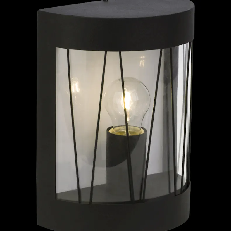 Reed muurlamp zwart IP44 E27 40W