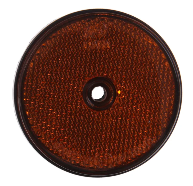 Reflector rond geschroefd oranje