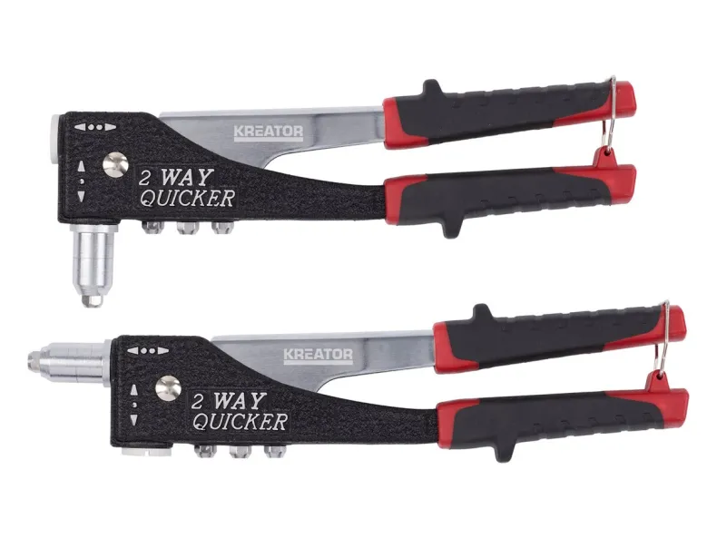 Riveteertang tweewegs met 120 rivetten