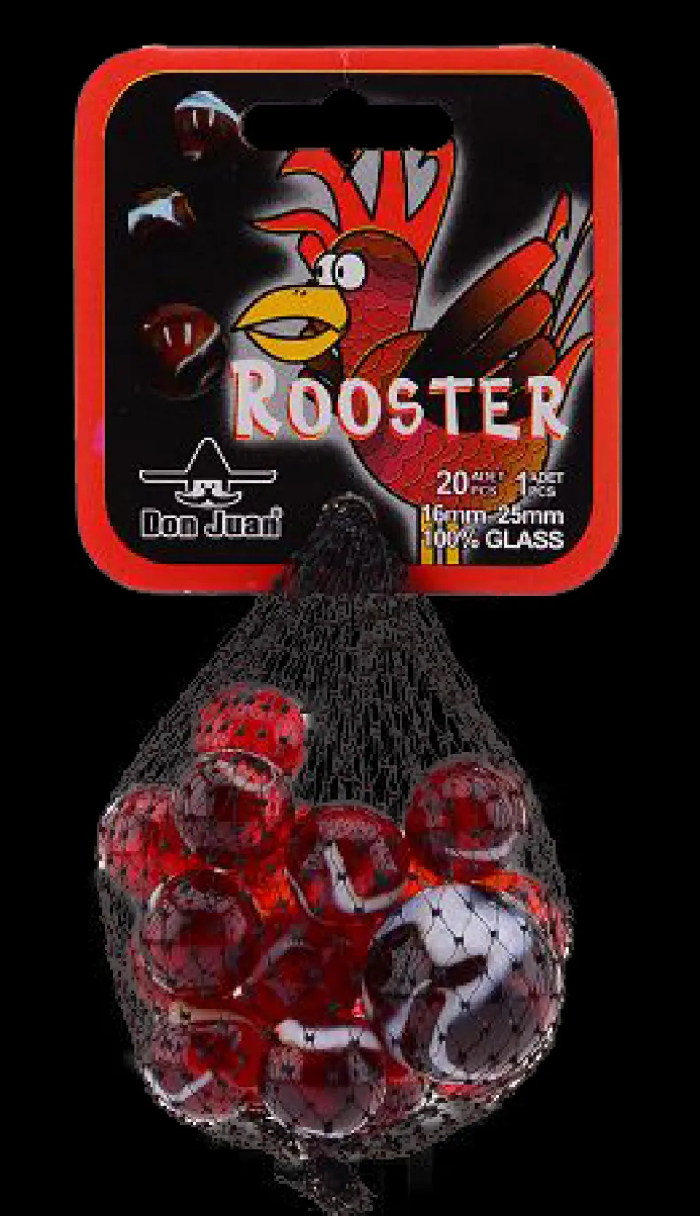 Rooster knikkers 21 stuks