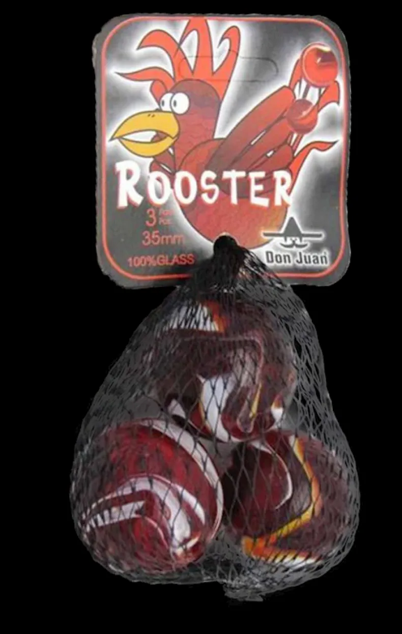 Rooster knikkers 3 stuks