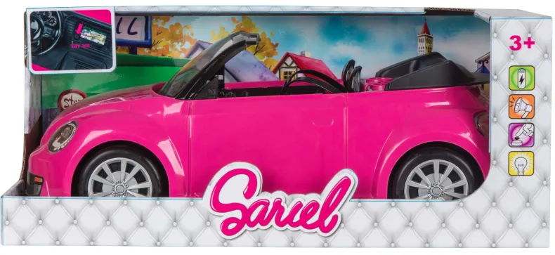 Roze cabrio met licht en geluid