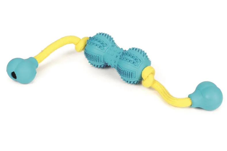 Rubber dental halter blauw 9 cm