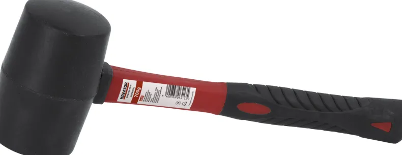 Rubber hamer zwart 450 g