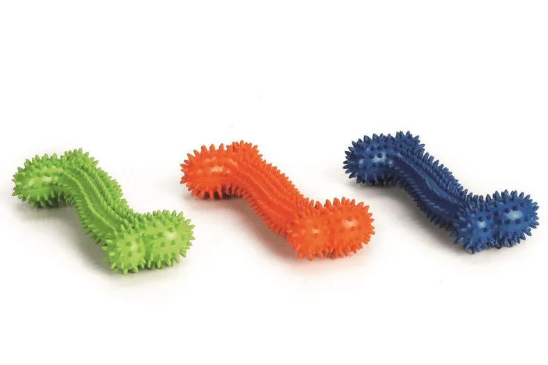 Rubber spikey massage bot