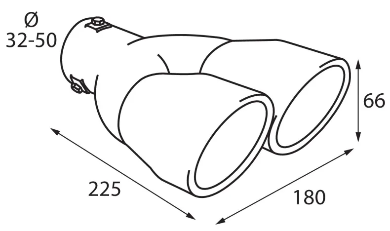 RVS Uitlaatsierstuk TS-47