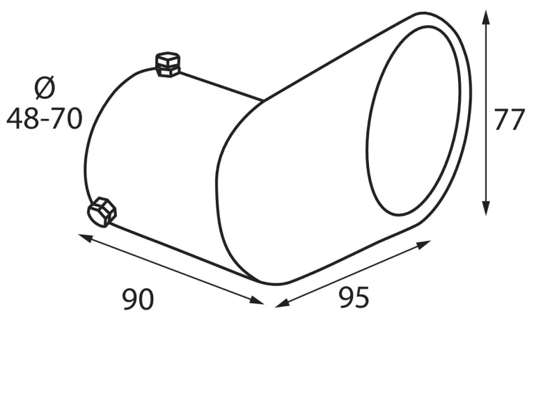 RVS Uitlaatsierstuk TS-29