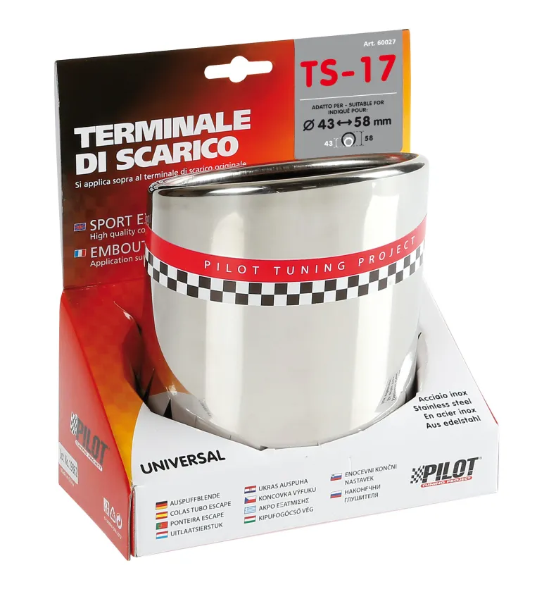 RVS Uitlaatsierstuk TS-17L