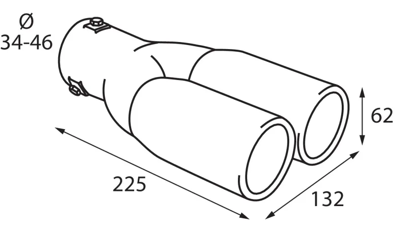 RVS Uitlaatsierstuk TS-26
