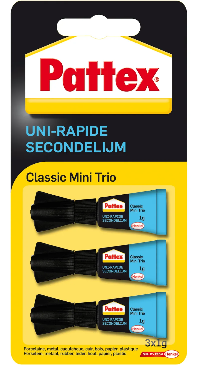 Secondelijm classic mini trio