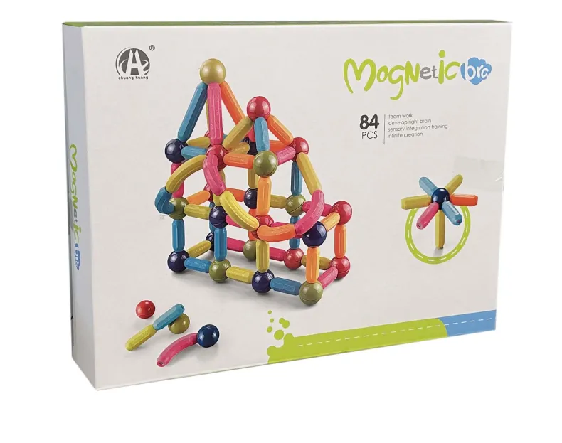 Set Magnetische Blokken - 84 delig