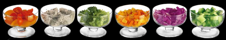 Set of 6 clear tasting glasses