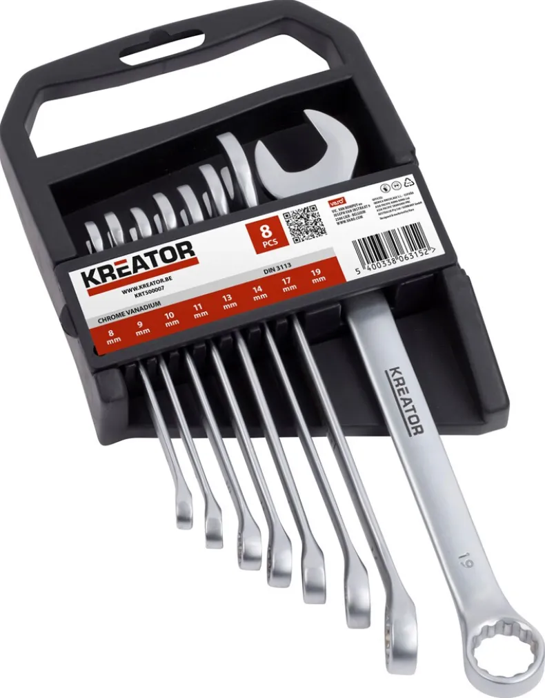 Sleutelset mix 8-19 mm 8 stuks