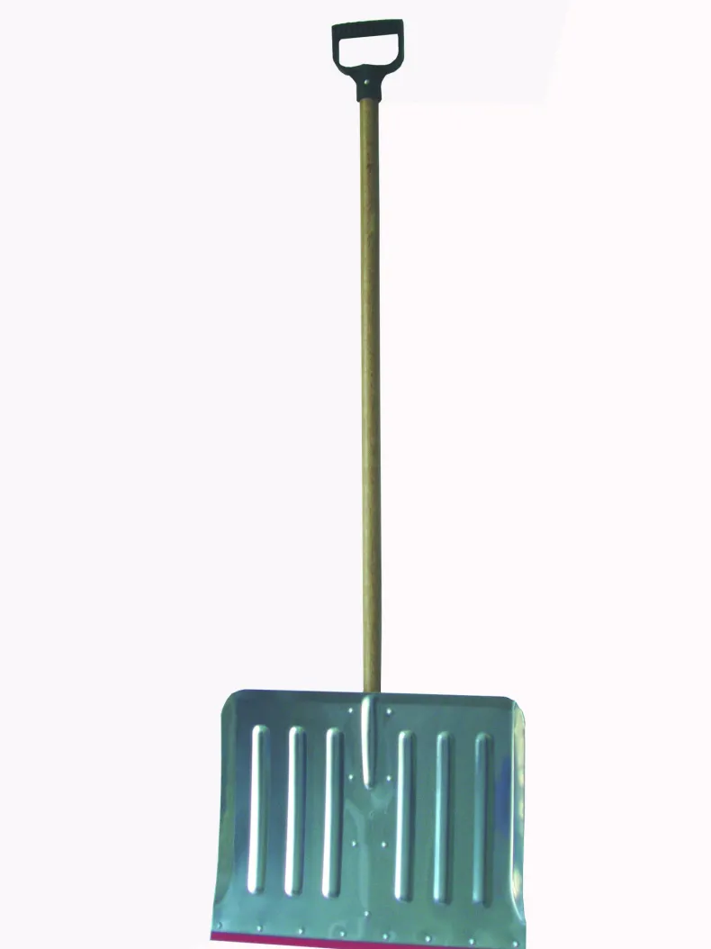 Sneeuwschop aluminium met houten steel