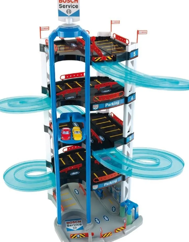 Speelgoed Parkeergarage Bosch Car Service Garage - Met 2 Auto's