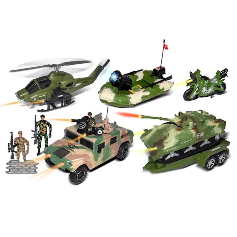 Speelset legervoertuigen