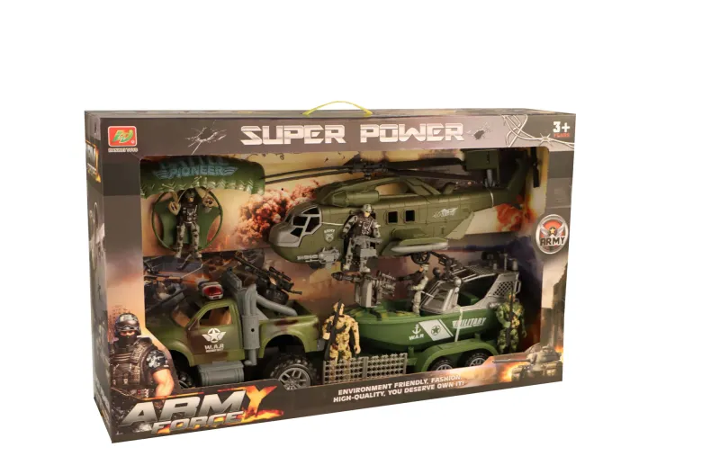 Speelset legervoertuigen