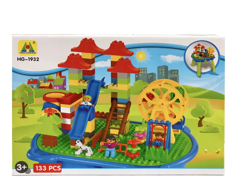 Speeltafel + bouwstenen 133 stuks