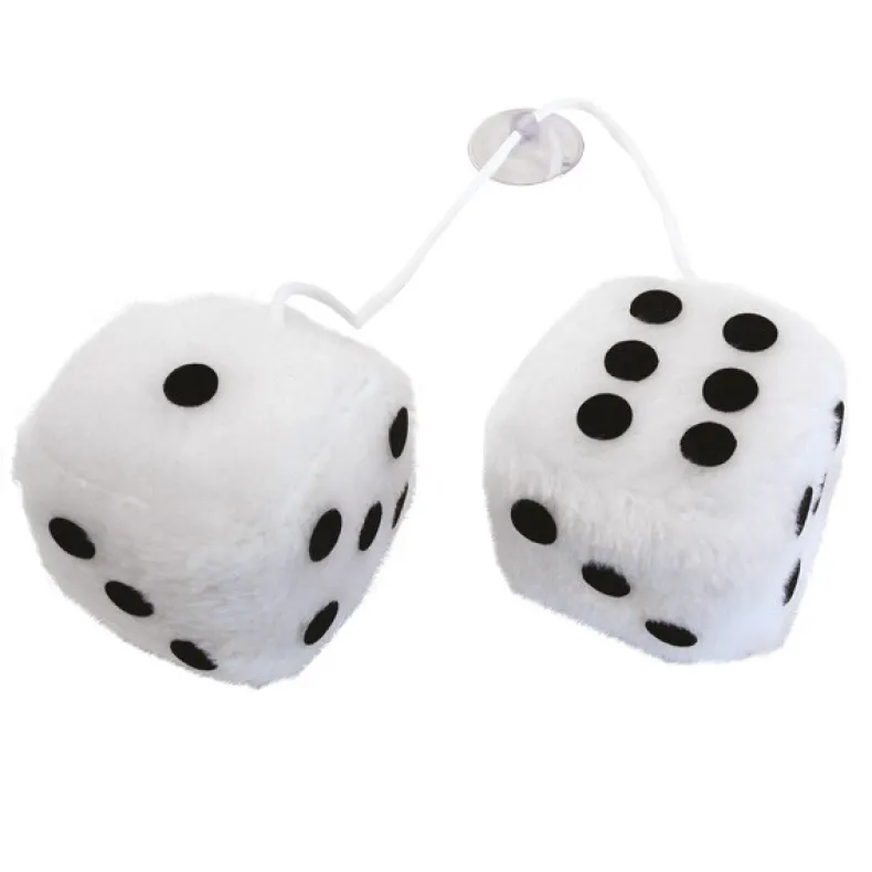 Spiegeldecor dobbelsteen wit