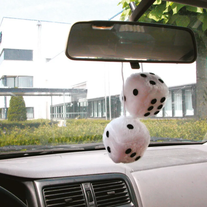 Spiegeldecor dobbelsteen wit