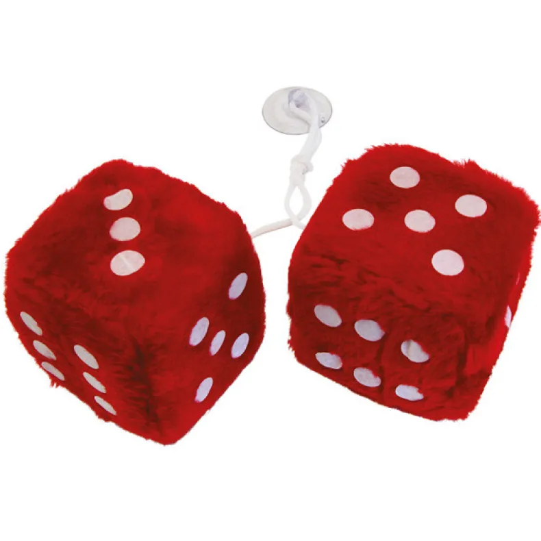 Spiegeldecor dobbelsteen rood