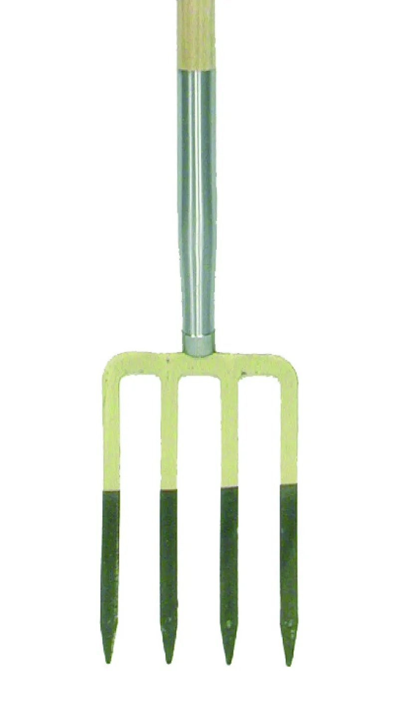 Spitvork 4 tanden met stift en T - steel