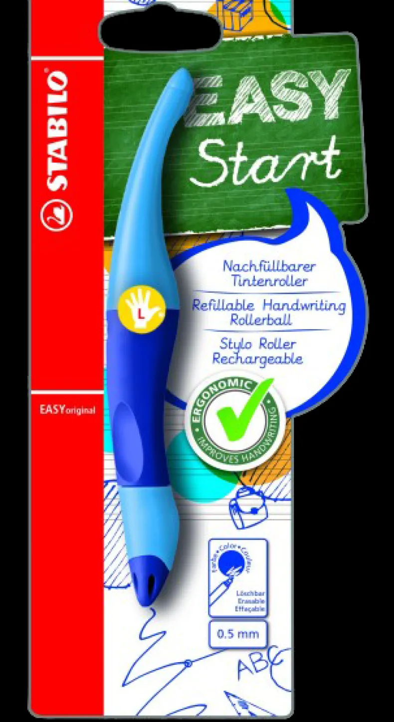 Stabilo easy left blauw