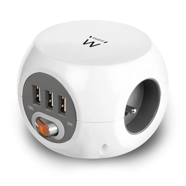 Stekkerdoos met 3 stopcontacten + 3 USB EW3952