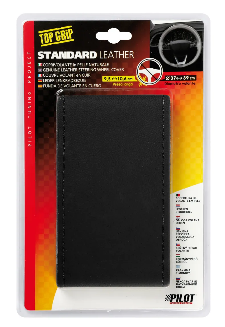 Stuurovertrek Leder Zwart 37-39cm