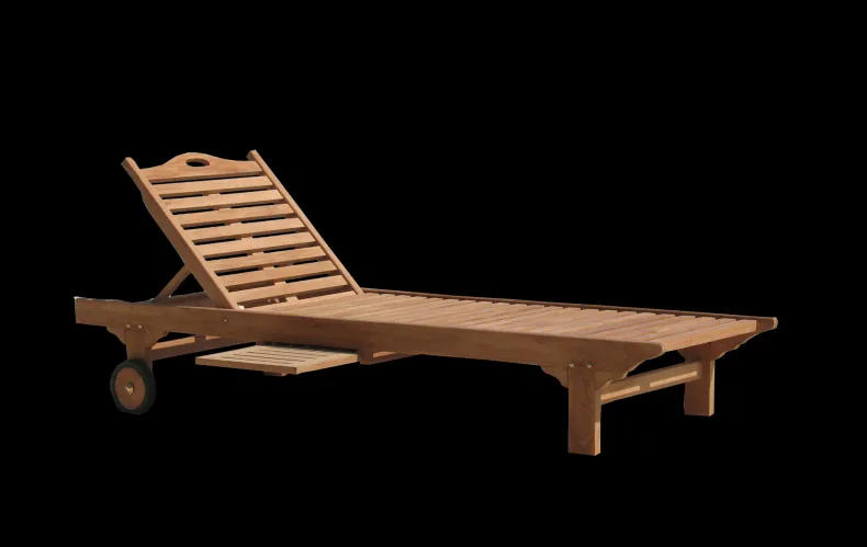 Teak Chicago ligbed 200 x 65 cm