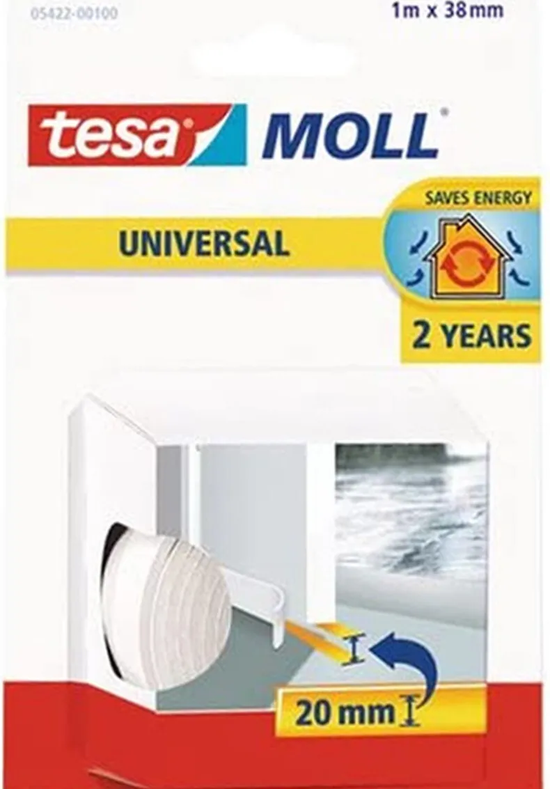 Tochtstrip binnendeur 1 m 3,8 cm wit