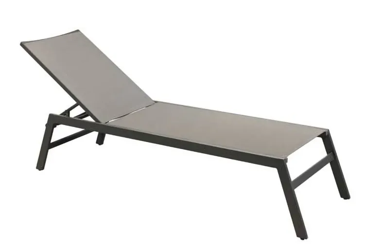 Tommy ligbed aluminium grijs